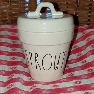 Rae Dunn by Magenta SPROUT Pot with Lid NWT